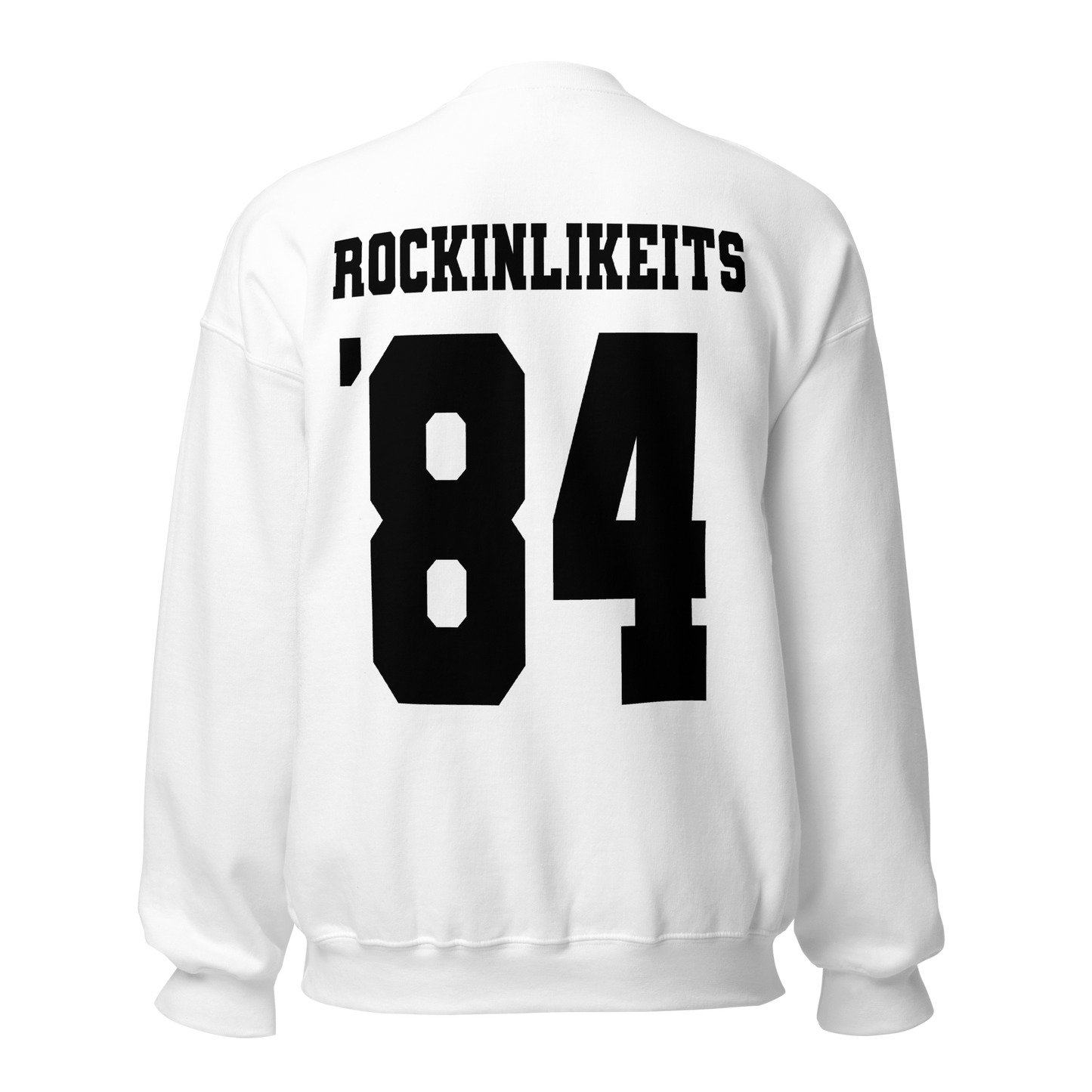 WHITE RIKKIVILLE ATHLETIC DEPT. SWEATHSHIRT - UNISEX