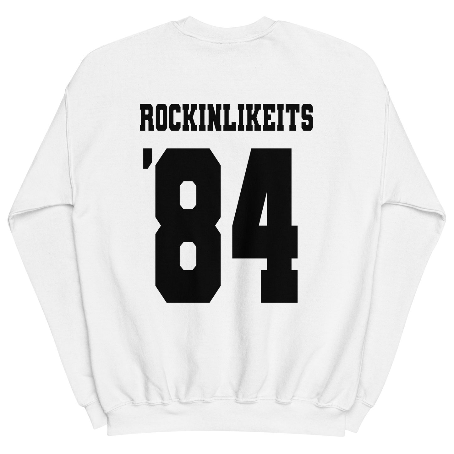 WHITE RIKKIVILLE ATHLETIC DEPT. SWEATHSHIRT - UNISEX