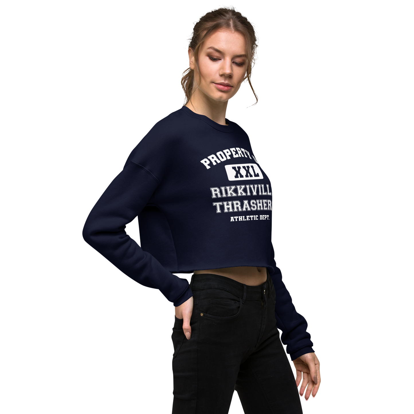 RIKKIVILLE ATHLETIC DEPT. CROP SWEATSHIRT - WOMEN